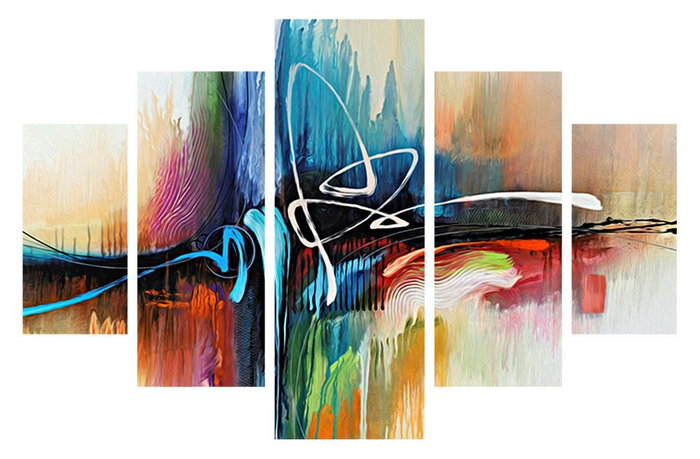 Wallity Cuadro Decorativo ST276 de 5 Piezas en MDF Multicolor Wallity Cuadro Decorativo ST276 de 5 Piezas en MDF Multicolor